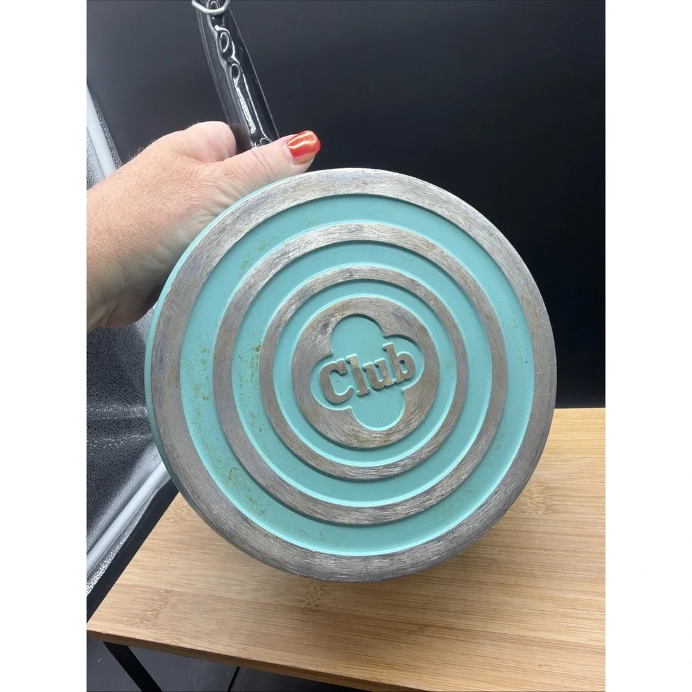 VTG Club Aluminum Turquoise Teal Aqua blue Sauce Pan With Lid 7